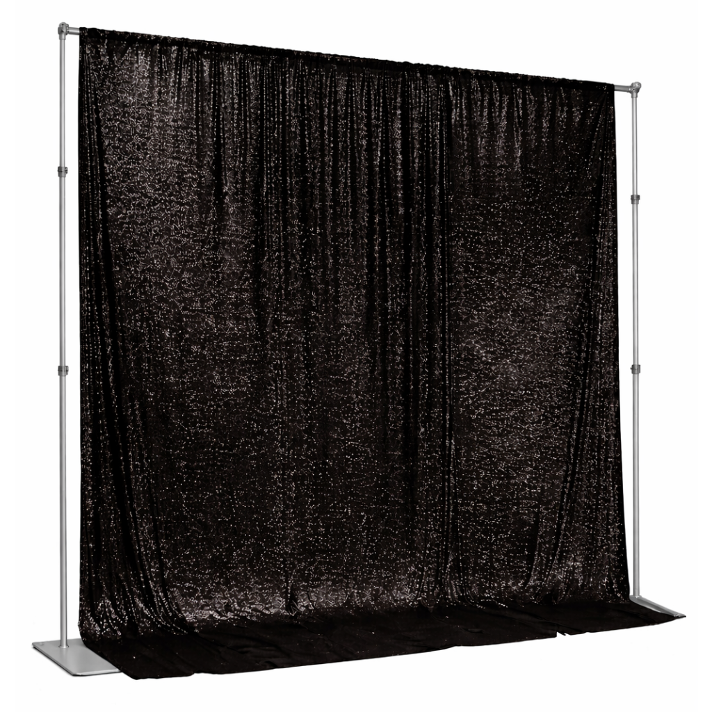 black sequin backdrop