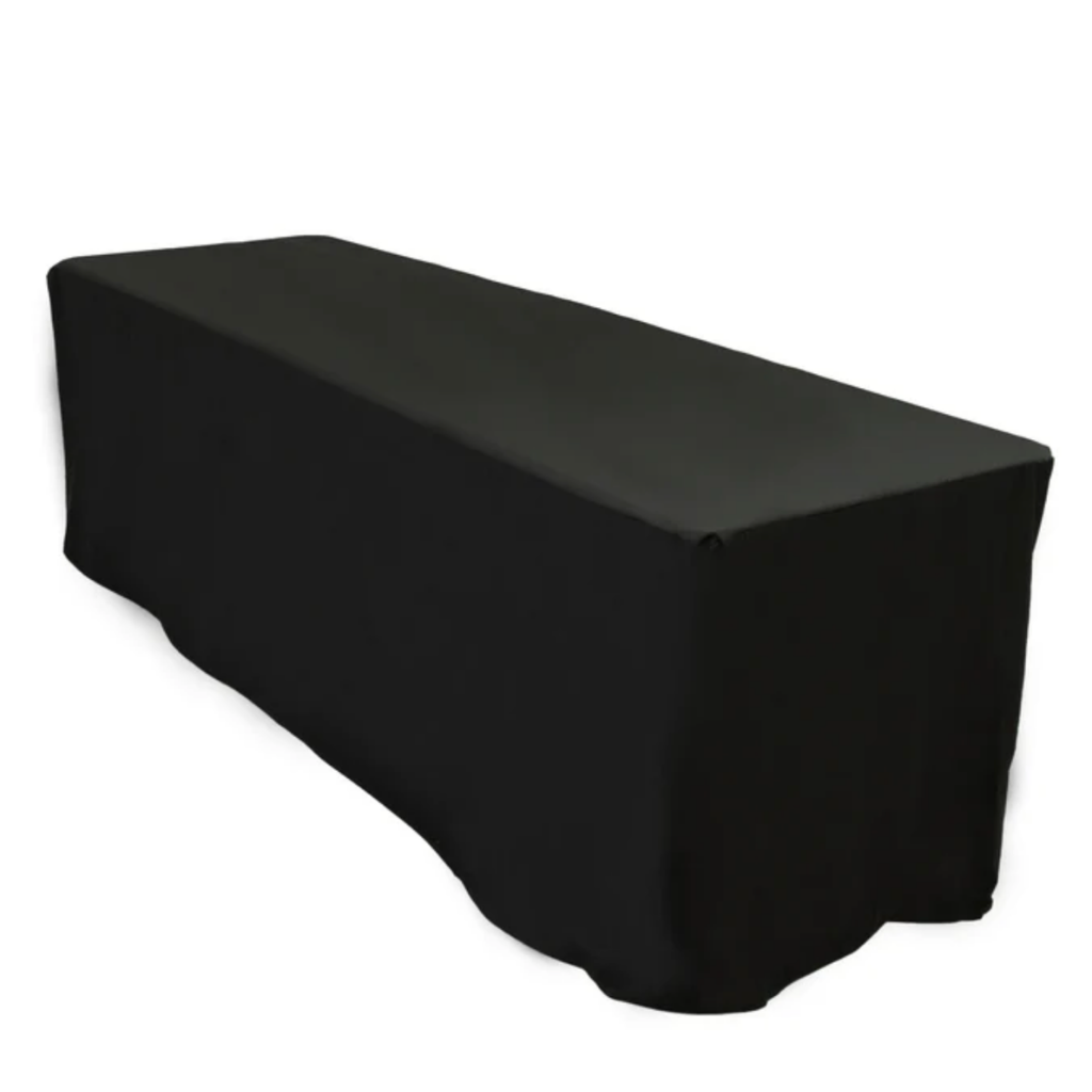 black tablecloth