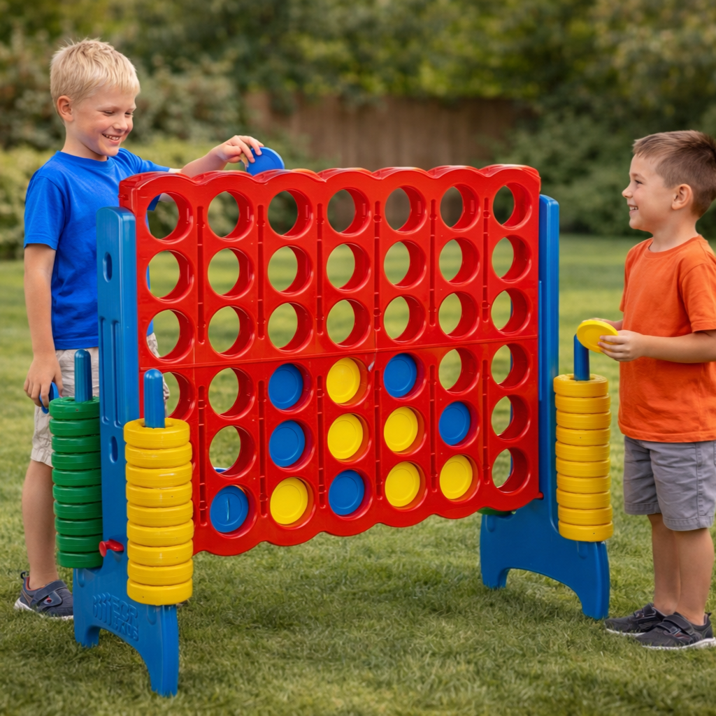 kids playing giant connect 4