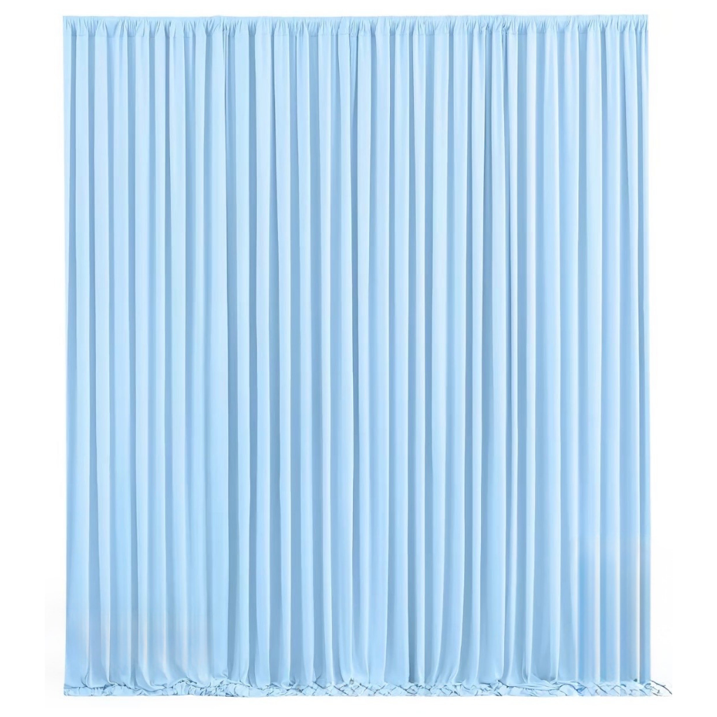 light blue backdrop